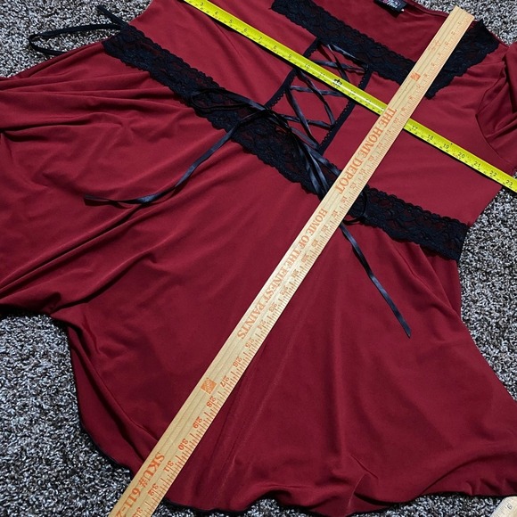 Vtg Dare to Wear women's 5X Red dress Renaissance Victorian Goth Y2K grunge‎ - Picture 7 of 9